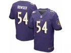 Mens Nike Baltimore Ravens #54 Tyus Bowser Elite Purple Team Color NFL Jersey