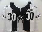 Nike Broncos #30 Phillip Lindsay Black And White Split Vapor Untouchable Limited Jersey