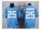 2015 Super Bowl XLIX Nike jerseys seattle seahawks #25 sherman lt.blue[Elite]