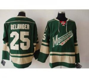 nhl minnesota wild #25 belanger green