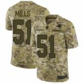 Mens Nike Carolina Panthers #51 Sam Mills Limited Camo 2018 Salute to Service NFL Jersey