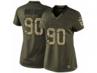 Women Nike Chicago Bears #90 Jonathan Bullard Limited Green Salute to Service NFL Jersey