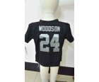 Nike kids nfl jerseys oakland raiders #24 woodson black[nike][woodson]