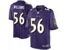 Mens Nike Baltimore Ravens #56 Tim Williams Limited Purple Team Color NFL Jersey