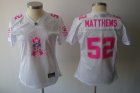 women nfl green bay packers #52 matthews white[breast cancer awareness]