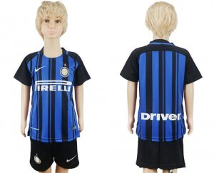 2017-18 Inter Milan Home Youth Soccer Jersey