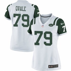 Women\'s Nike New York Jets #79 Brent Qvale Limited White NFL Jersey