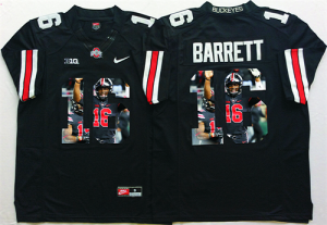 Ohio State Buckeyes #16 J.T. Barrett Black New Portrait Number College Jersey