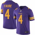 Mens Nike Minnesota Vikings #4 Brett Favre Limited Purple Rush NFL Jersey