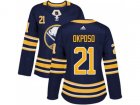 Women Adidas Buffalo Sabres #21 Kyle Okposo Navy Blue Home Authentic Stitched NHL Jersey