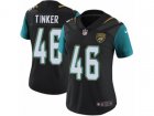 Women Nike Jacksonville Jaguars #46 Carson Tinker Vapor Untouchable Limited Black Alternate NFL Jersey