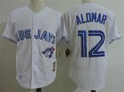 Blue Jays #12 Roberto Alomar White 1993 Cooperstown Collection Jersey