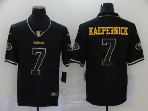 Nike 49ers #7 Colin Kaepernick Black Gold Vapor Untouchable Limited Jersey