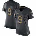 Womens Nike Baltimore Ravens #9 Justin Tucker Limited Black 2016 Salute to Service NFL Jersey