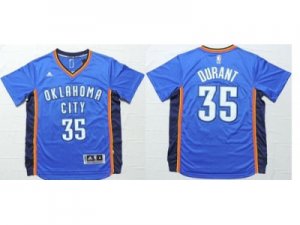 NBA Oklahoma City Thunder #35 Kevin Durant Blue Short Sleeve Stitched Jerseys