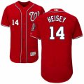 Mens Majestic Washington Nationals #14 Chris Heisey Red Flexbase Authentic Collection MLB Jersey