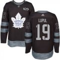 Mens Toronto Maple Leafs #19 Joffrey Lupul Black 1917-2017 100th Anniversary Stitched NHL Jersey