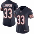 Women's Nike Chicago Bears #33 Jeremy Langford Limited Navy Blue Rush NFL Jersey