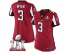 Womens Nike Atlanta Falcons #3 Matt Bryant Limited Red Team Color Super Bowl LI 51 NFL Jersey
