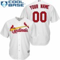 Womens Majestic St. Louis Cardinals Customized Replica White Home Cool Base MLB Jersey