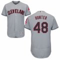 Men's Majestic Cleveland Indians #48 Tommy Hunter Grey Flexbase Authentic Collection MLB Jersey