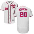 Men Majestic Washington Nationals #20 Daniel Murphy White Flexbase Authentic Collection MLB Jersey