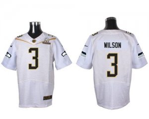 2016 Pro Bowl Nike Seattle Seahawks #3 Russell Wilson white jerseys(Elite)