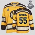 nhl jerseys boston bruins #55 boychuk yellow[2013 stanley cup]