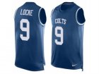 Mens Nike Indianapolis Colts #9 Jeff Locke Limited Royal Blue Player Name & Number Tank Top NFL Jersey