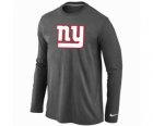 Nike New York Giants Logo Long Sleeve T-Shirt D.Grey