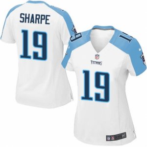 Women\'s Nike Tennessee Titans #19 Tajae Sharpe Limited White NFL Jersey