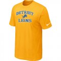 Detroit Lions Heart & Soul Yellow T-Shirt