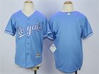 Royals Blank Light Blue Youth New Cool Base Jersey