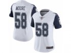 Women's Nike Dallas Cowboys #58 Damontre Moore Limited White Rush NFL Jersey
