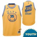 Youth Golden State Warriors #35 Kevin Durant Hardwood Classics Swingman Gold Cheap Jersey