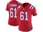 Women Nike New England Patriots #61 Marcus Cannon Vapor Untouchable Limited Red Alternate NFL Jersey
