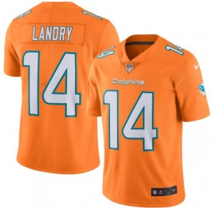 Mens Miami Dolphins #14 Jarvis Landry Nike Orange Color Rush Limited Jersey
