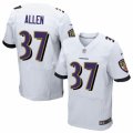 Mens Nike Baltimore Ravens #37 Javorius Allen Elite White NFL Jersey