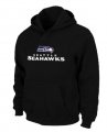 Seattle Seahawks Authentic Logo Pullover Hoodie Black