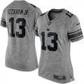 Women Nike New York Giants #13 Odell Beckham Jr Gray Stitched Gridiron