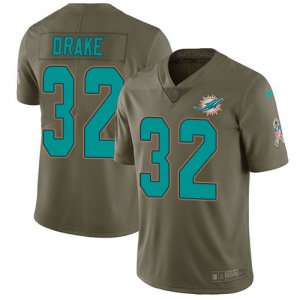 Nike Dolphins #32 Kenyan Drake Olive Salute To Service Limited Jersey