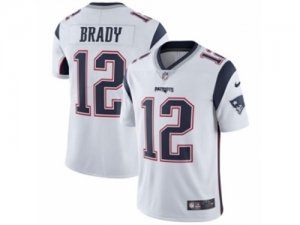 Mens Nike New England Patriots #12 Tom Brady Vapor Untouchable Limited White NFL Jersey