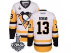 Mens Reebok Pittsburgh Penguins #13 Nick Bonino Authentic White Away 2017 Stanley Cup Final NHL Jersey