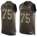 Mens Nike Cincinnati Bengals #75 Andrew Billings Limited Green Salute to Service Tank Top NFL Jersey