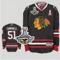 nhl jerseys chicago blackhawks #51 brian campbell black[2013 Stanley cup champions]