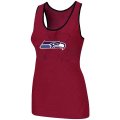 Nike Seattle Seahawks Ladies Big Logo Tri-Blend Racerback stretch Tank Top Red