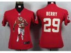 Nike Womens Kansas City Chiefs #29 Berry Red Portrait Fashion Game Jerseys