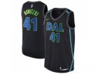 Men Nike Dallas Mavericks #41 Dirk Nowitzki Black NBA Swingman City Edition Jersey