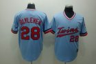mlb minnesota twins #28 blvleven baby blue[cooperstown throwback