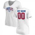 Jacksonville Jaguars NFL Pro Line by Fanatics Branded Womens Any Name & Number Banner Wave V Neck T-Shirt White